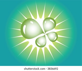 fresh 3d bubble, sparks of water