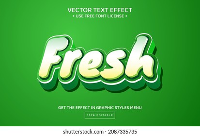 Fresh 3D editable text effect