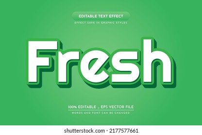 Fresh 3d Editable Text Effect