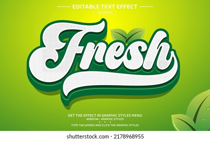 Fresh 3D editable text effect template