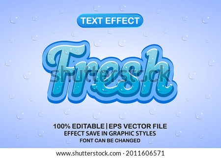 fresh 3d editable text effect