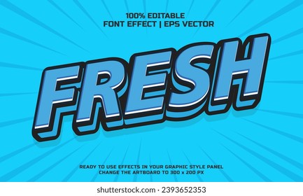Fresh 3d editable vector text style effect