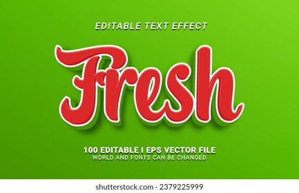 fresh 3d style text effect