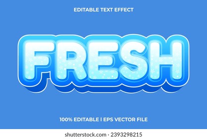 Fresh 3d text effect, editable text fot template headline