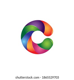 fresh abstract colorful C logo for your business and brand identity