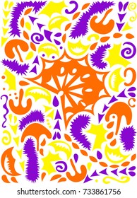 Fresh abstract colorful vector background. Can be used for fabric, tile, craft paper, web page background, surface textures. 