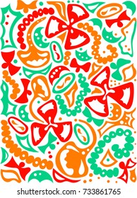 Fresh abstract colorful vector background. Can be used for fabric, tile, craft paper, web page background, surface textures. 