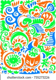 Fresh abstract colorful vector background. Can be used for fabric, tile, craft paper, web page background, surface textures. 