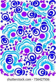 Fresh abstract colorful vector background. Can be used for fabric, tile, craft paper, web page background, surface textures. 