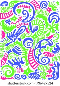 Fresh abstract colorful vector background. Can be used for fabric, tile, craft paper, web page background, surface textures. 
