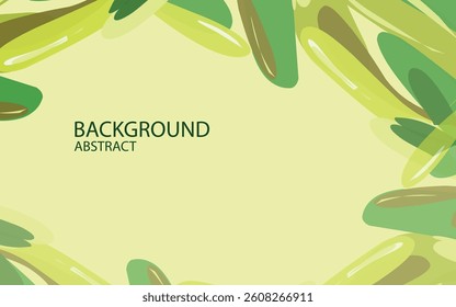 fresh abstract green background template frame