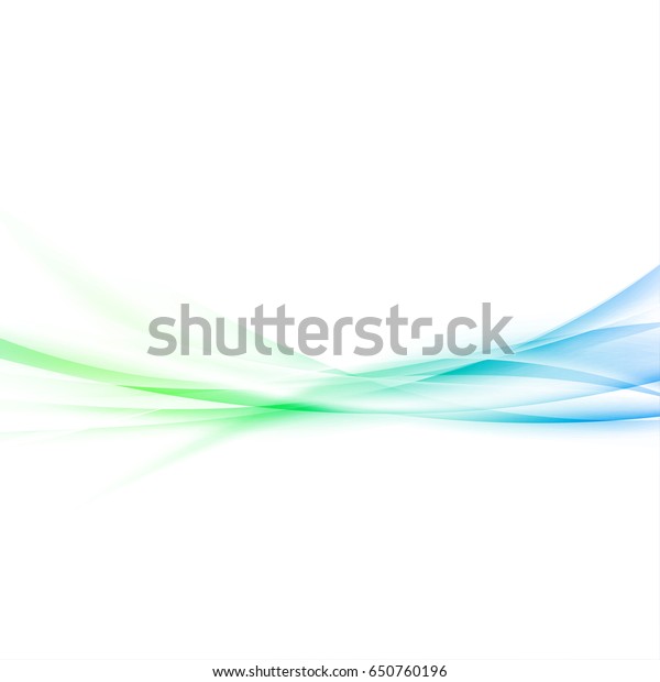 Fresh abstract spring\
smooth waves background. Bright gradient smoke swoosh elegant soft\
green and blue gradient light lines border over white layout.\
Vector illustration