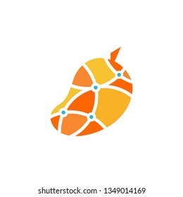 Fresh abstract style fruit icon