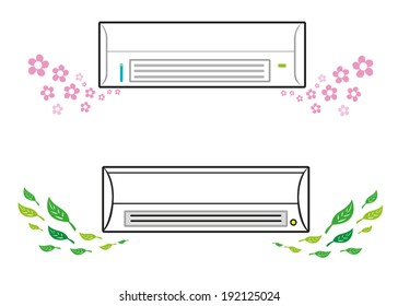 Fresh Air From Airconditioning System Concept  Vector