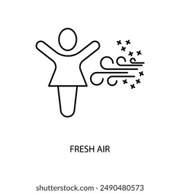 fresh air concept line icon. Simple element illustration. fresh air concept outline symbol design.