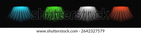 Fresh air flow arrows with hot and cold stream. Abstract HVAC concept with breeze, suction and dynamic temperature motion. Minimal vector style on transparent isolated background.