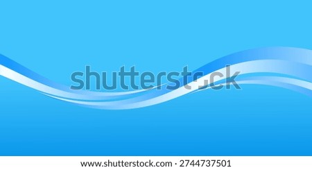 Fresh air flow or cold wind wave with snowflakes or snow motion effect, vector light blue background. Fresh cool air flow or wind stream for AC conditioner, purifier or fresh climate technology. EPS 10
