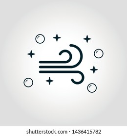 Fresh Air icon. Monochrome style design from cleaning icons collection. Symbol of fresh air isolated icon