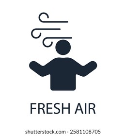 Fresh Air icon. vector.Editable stroke.linear style sign for use web design,logo.Symbol illustration.