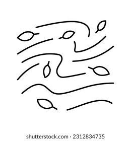 fresh air line icon vector. fresh air sign. isolated contour symbol black illustration