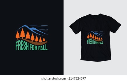 Fresh for All Autumn vector quotes. Illustration for prints on t-shirts. Autumn hand-drawn illustration with hand lettering.