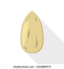 Fresh almond nut icon. Flat illustration of fresh almond nut vector icon for web design