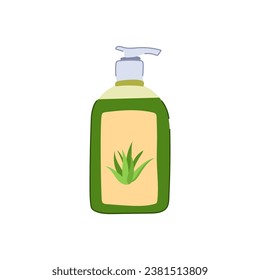 caricatura cosmética fresca aloe vera. cuidado de plantas, tratamiento orgánico, salud de la hoja, signo cosmético aloe vera fresco. ilustración vectorial de símbolo aislado