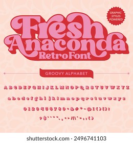 Fresh Anaconda Retro Vintage Display bold Font alphabet