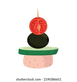 fresh appetizer flat icon isolated