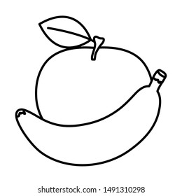 fresh apple and banana fruits