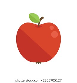 Icono de desayuno de manzana fresca vector plano. Zumo de fruta. Los niños comen aislados