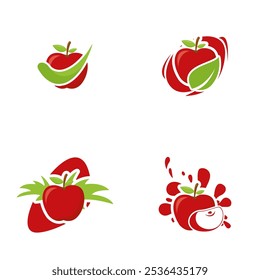 fresh apple design vector for kids picture