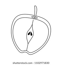 fresh apple fruit icon