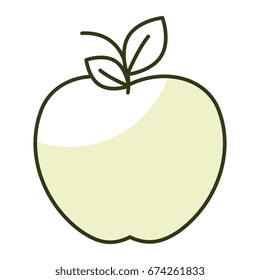 fresh apple fruit icon