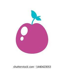 fresh apple fruit isolated icon