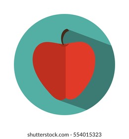 fresh apple fruit isolated icon
