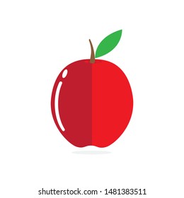 fresh apple fruit logo vector