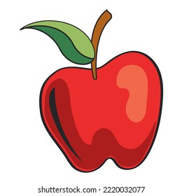 fresh apple fruit red icon