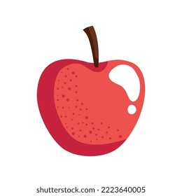 fresh apple fruit red icon