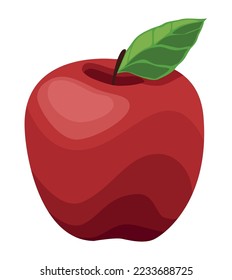 fresh apple fruit red icon