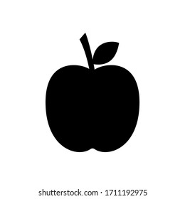 Fresh apple icon illustration. Line design.