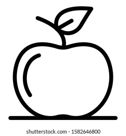 Fresh apple icon. Outline fresh apple vector icon for web design isolated on white background