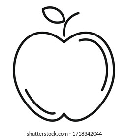Fresh apple icon. Outline fresh apple vector icon for web design isolated on white background