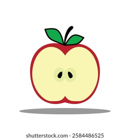 fresh apple illustration vector icon