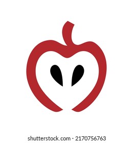 Fresh apple logo concept. Fruit logo vector