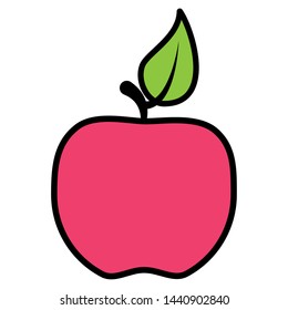 fresh apple on white background vector illustration
