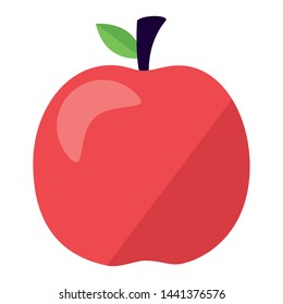 fresh apple on white background vector illustration
