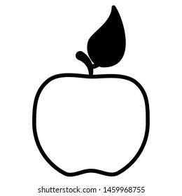 fresh apple on white background vector illustration
