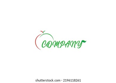 Fresh Apple Orange Pomegranate Cherry Fruit Drink Logo Concept. Fruit Agriculture Company Emblem Design