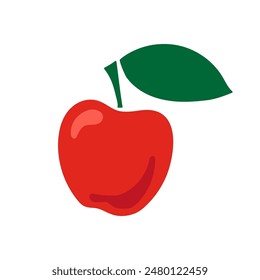 fresh apple, ripe apple icon favorite food illustration vector